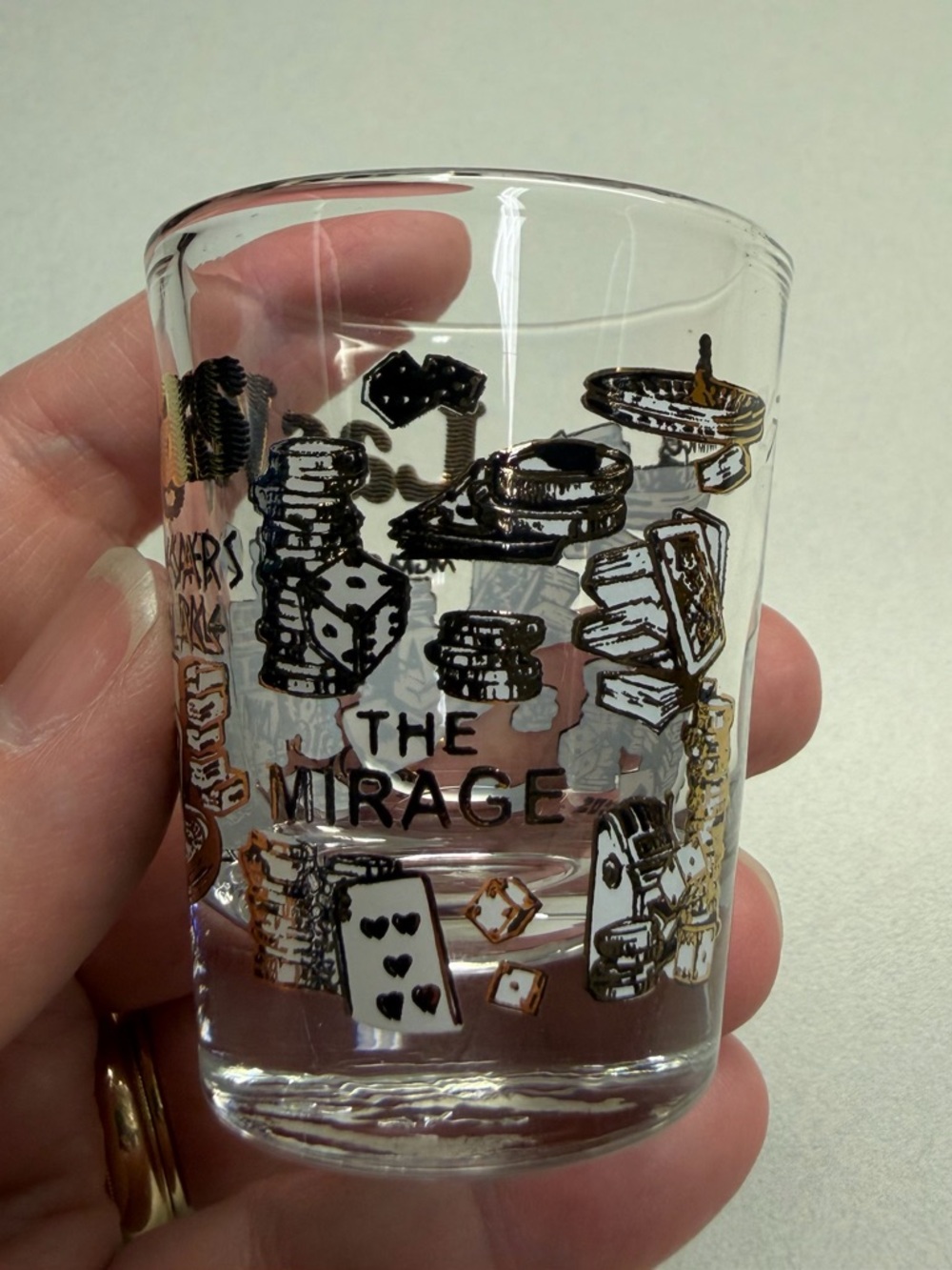 Las Vegas Gold & Black Casino Shot Glass - Picture 4 of 7